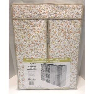 Vintage White House Closet Accessories ‎ Jumbo Garment Bag Quilted Floral NEW